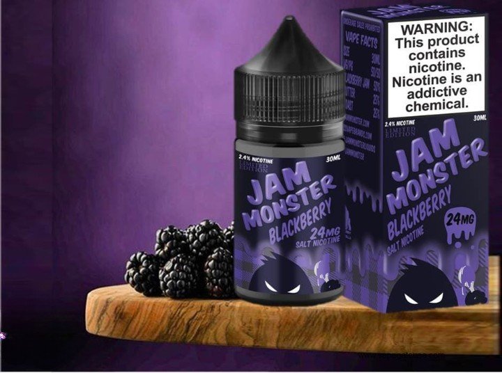 Explore Blackberry Jam Monster Nicotine Salt E-Liquid & Refillable Vape Device - Jam Monster