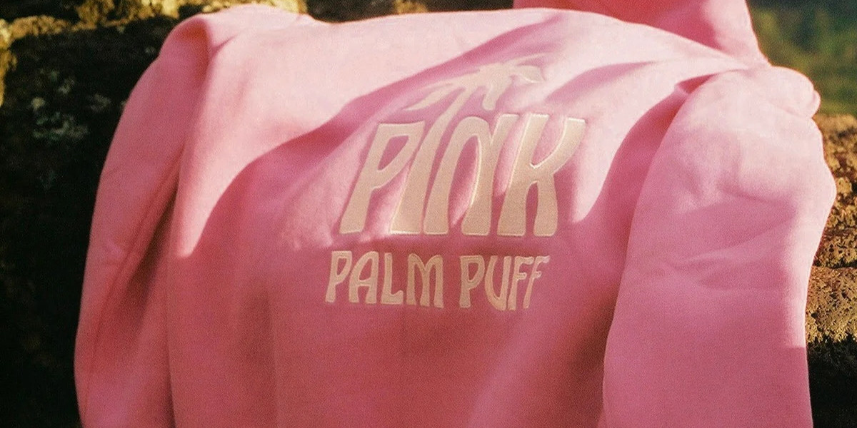 Premium Pink Palm Puff Hoodie Loved by American Streetwear Fans