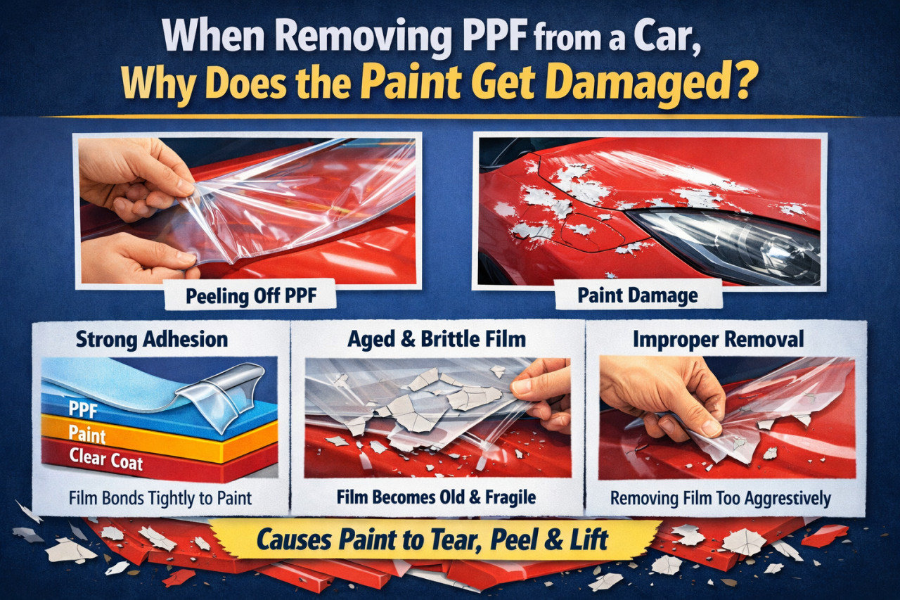 Paint Protection Film | Ultraguard India — When Removing PPF from a Car, Why Does the Paint...