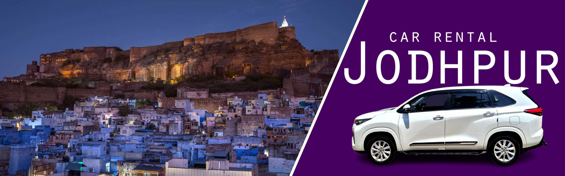Car Rental in Jodhpur with Driver **** Book Now – Only ₹999
